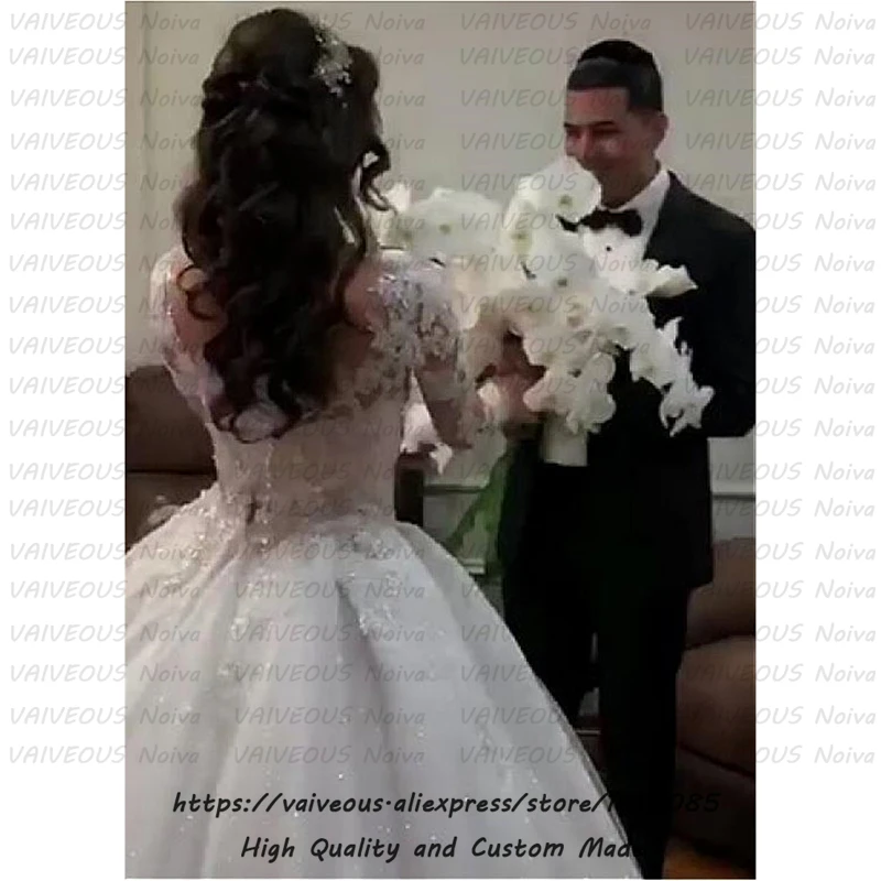 Свадебное платье размера плюс trajes de novia невесты в Дубае кружевное бальное с