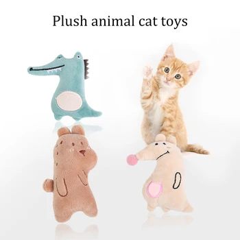 

3pcs Funny Interactive Kitten Chewing Toy Claws Thumb Bite Cat Mint Plush Toy Puppy Pet Dogs Cat Chew Molar Toys