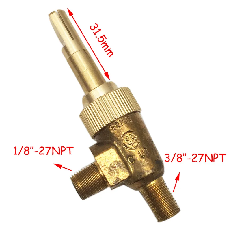 Earth Star Gas Griddle LPG Grill Spare Parts Replacement Control Valve Catering Equipment Cooking Switch Cock Valves 1/8"NPT