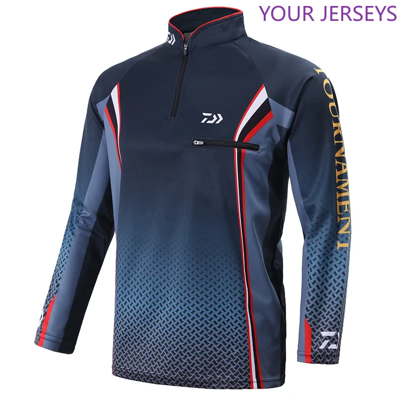 

2020 New DAIWA DAWA Men Fishing Clothing Long Sleeve Quick Dry Anti Uv Hiking Shirts Professional Outdoor Wear