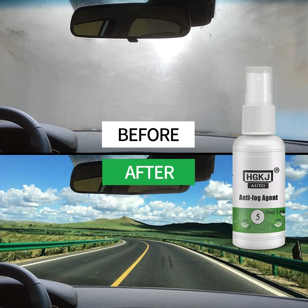 

HGKJ 5 Anti Fog Spray Car Automotive Mirror Fog Prevents Lens Glass Antifogging Agent Glasses And Helmet Demister Coat 50ml