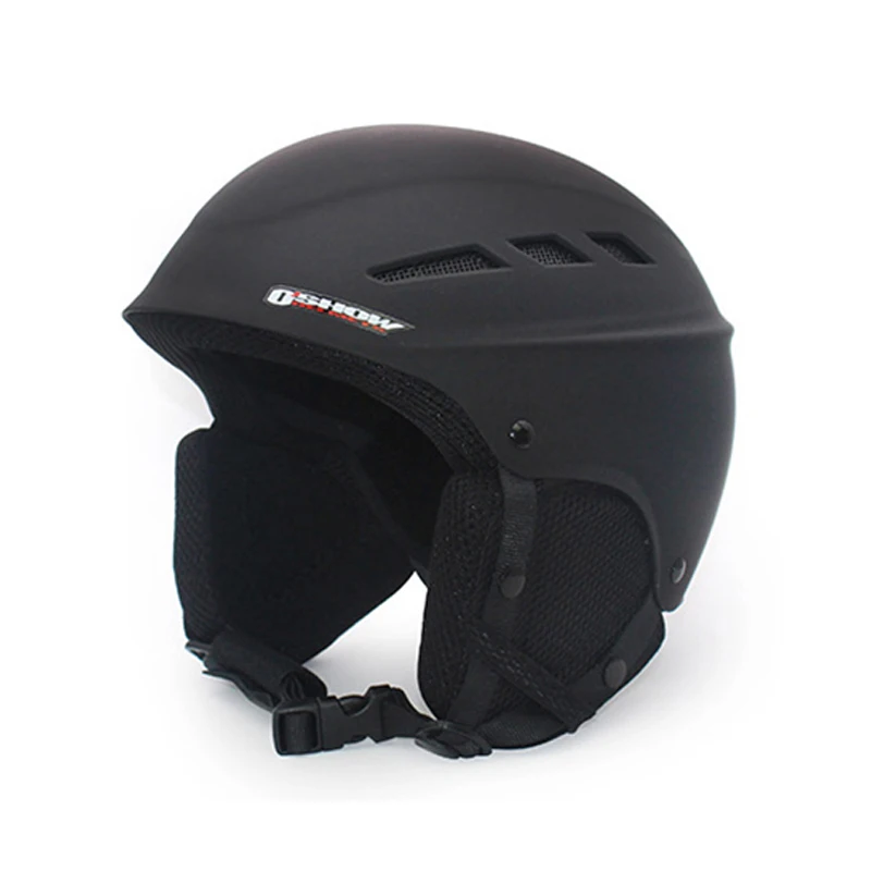 Профессиональный лыжный шлем ABS оболочка+ EPS наполнитель регулируемый размер родитель-ребенок безопасность Лыжный Шлем Лыжная Безопасность Оборудование - Цвет: Черный