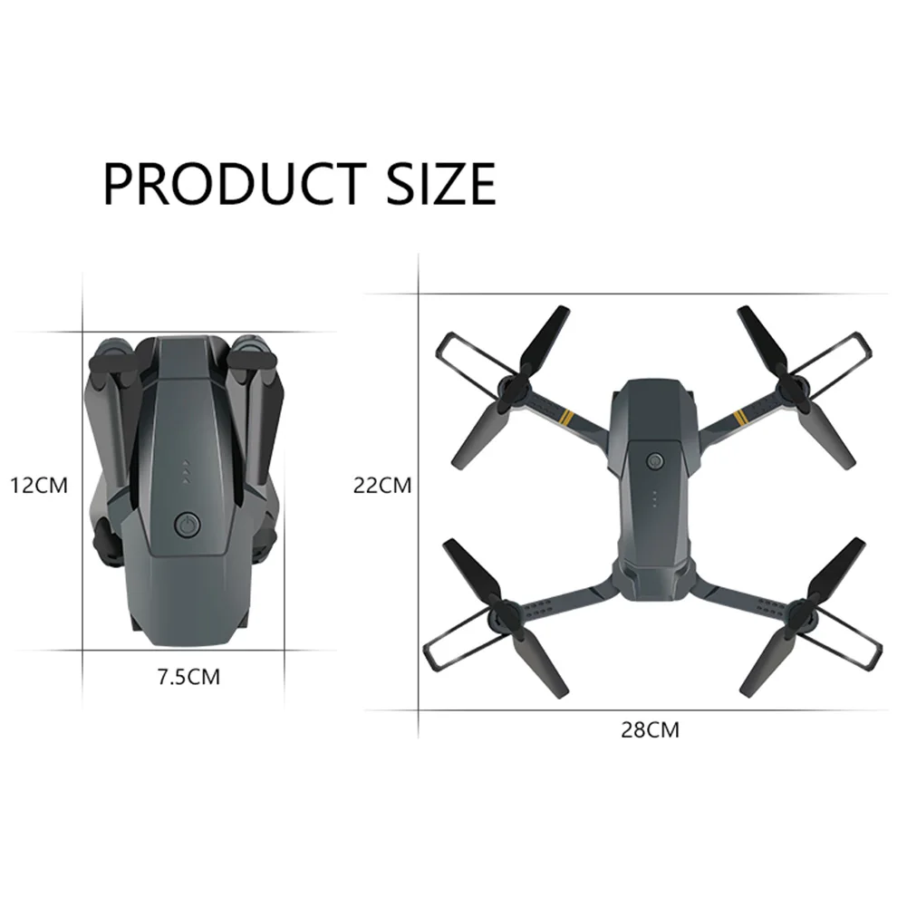 E58 Quadrotor Foldable Drone Portable Drone Kit 720P/1080P/4K HD Aerial Photography RC Drone With Tracking Shooting Function