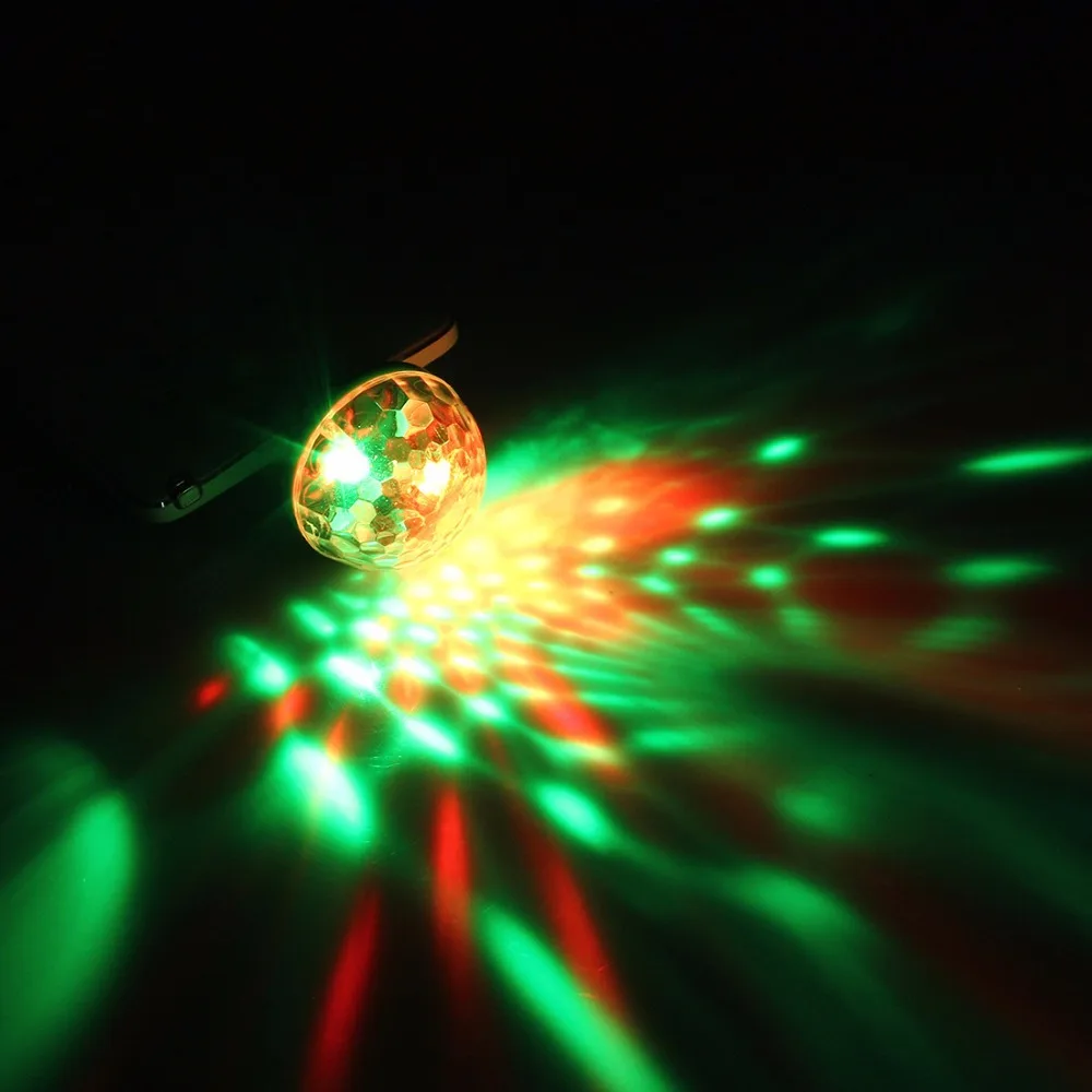 Portable Cell phone Stage lights Mini RGB Projection lamp Party DJ Disco ball Light Indoor Lamps Club LED Magic Effect projector
