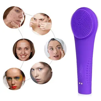 

Silicone Face Cleansing Brush Instrument Waterproof Cleansing Brush Electric Facial Skin Cleaning Tool Facial Care Tools