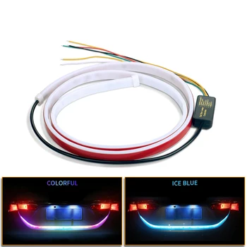 

120cm/150cm Car Dynamic Streamer Floating LED Strip Car Styling Turn Signal Tail Trunk Lights Running Turn Signal Lamp ice blue