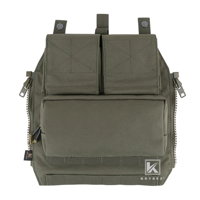 KRYDEX Tactical Pack Zip-on Panel Backpack For CPC NCPC AVS JPC2.0 Vest Multicam Tactical Airsoft Combat Gear Carrier Bag Ranger Green