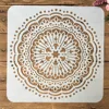 9 pièces/paquet 15*15cm Mandala géométrie ronde bricolage pochoirs de stratification peinture Scrapbook coloriage gaufrage Album modèle décoratif ► Photo 2/6