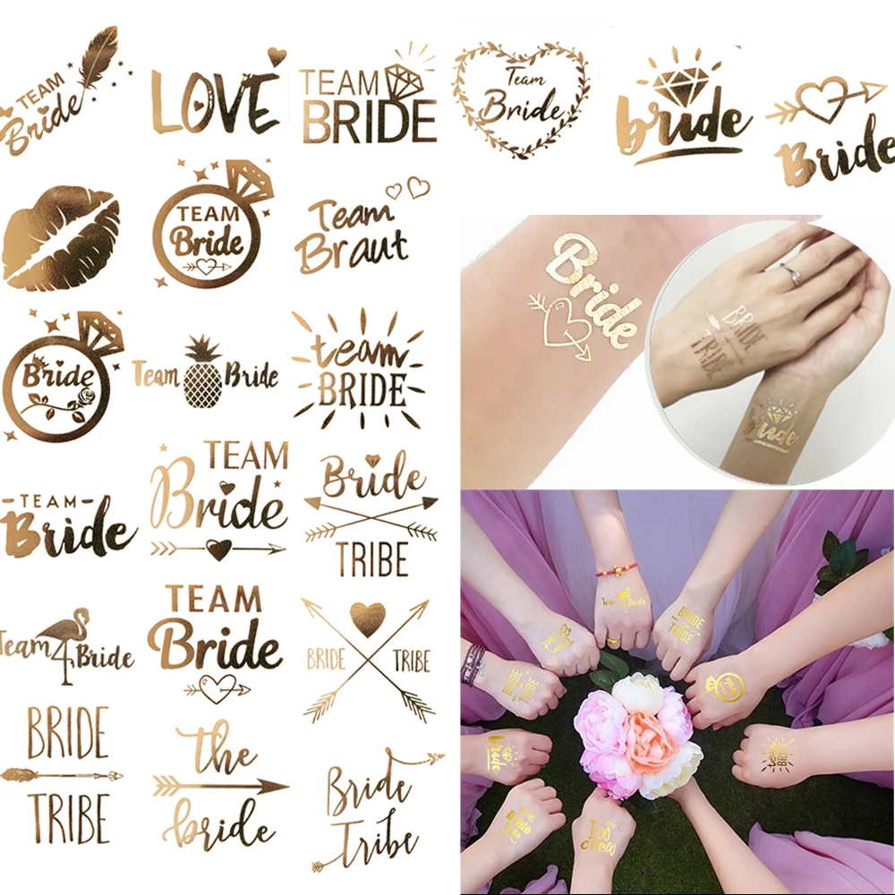 Bride Tribe tattoo Hen Party Bachelorette Party X10 1 FREE For bride 2 Be 