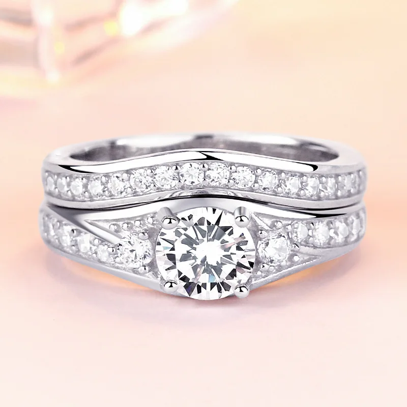 

GS1361 925 STERLING SILVER ring sets women's ring wedding ring
