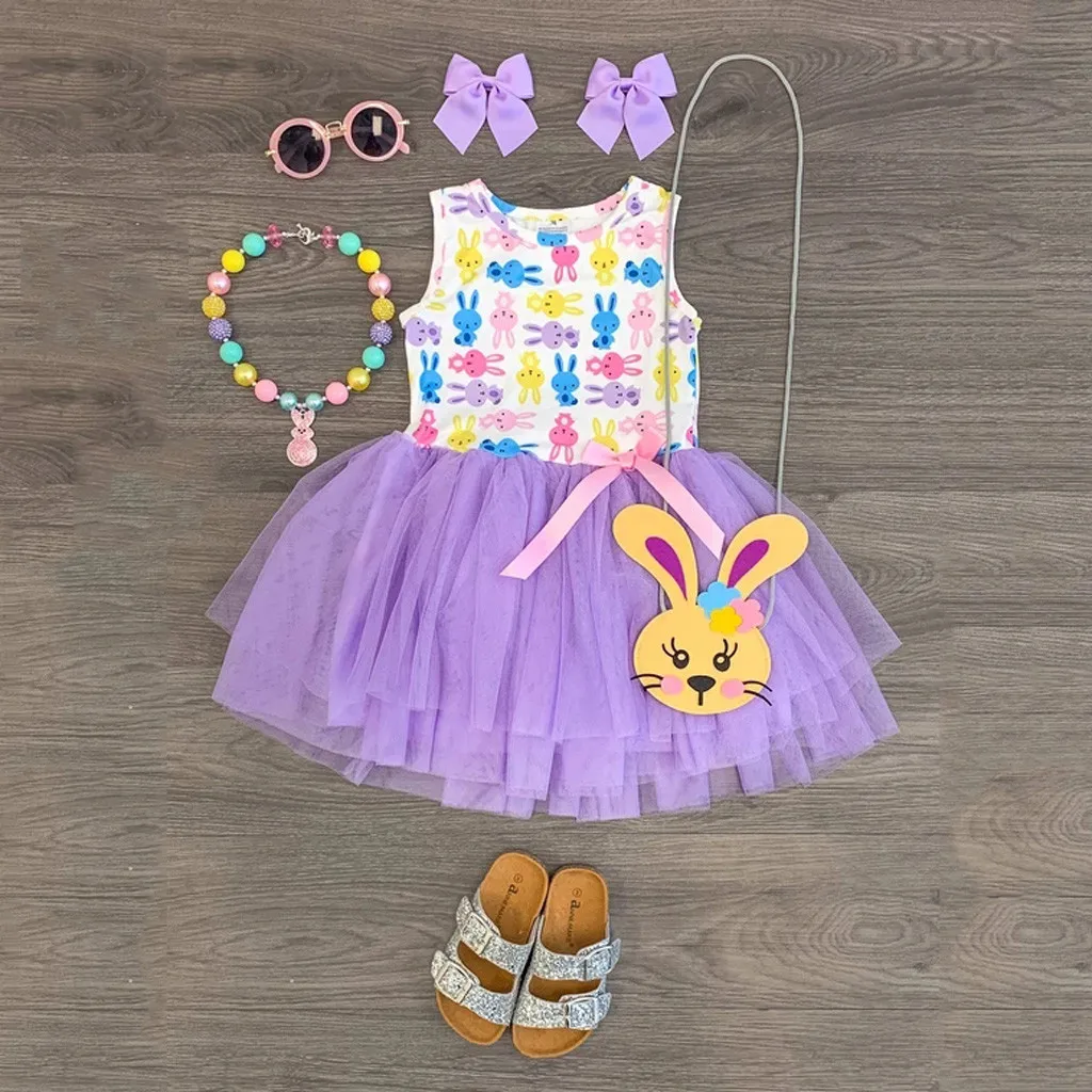 Toddler Baby dress for girls Cartoon Rabbit Bunny Dress Tulle Princess Outfits Clothes ropa bebe verano платье для девочки #B35 |