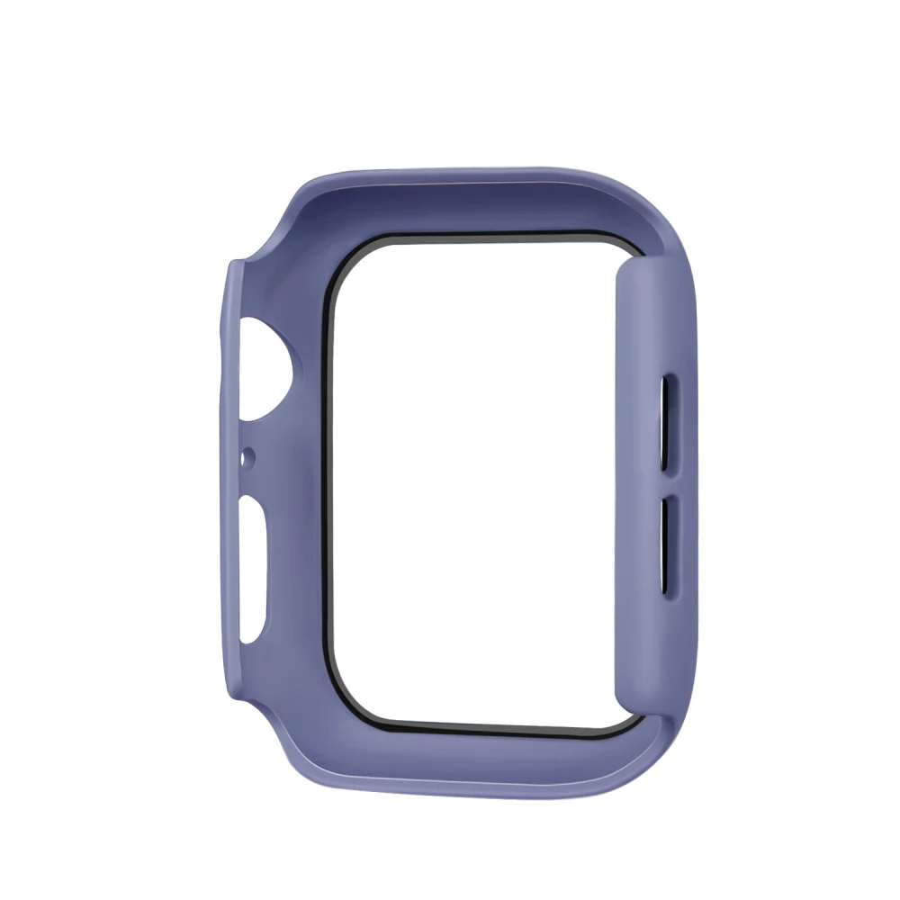 Чехол из поликарбоната+ закаленное стекло для Apple Watch Series 5 4 3 2 1 ремешок чехол 42 мм 38 м 40 мм 44 мм крышка Защита экрана для iWatch Shell
