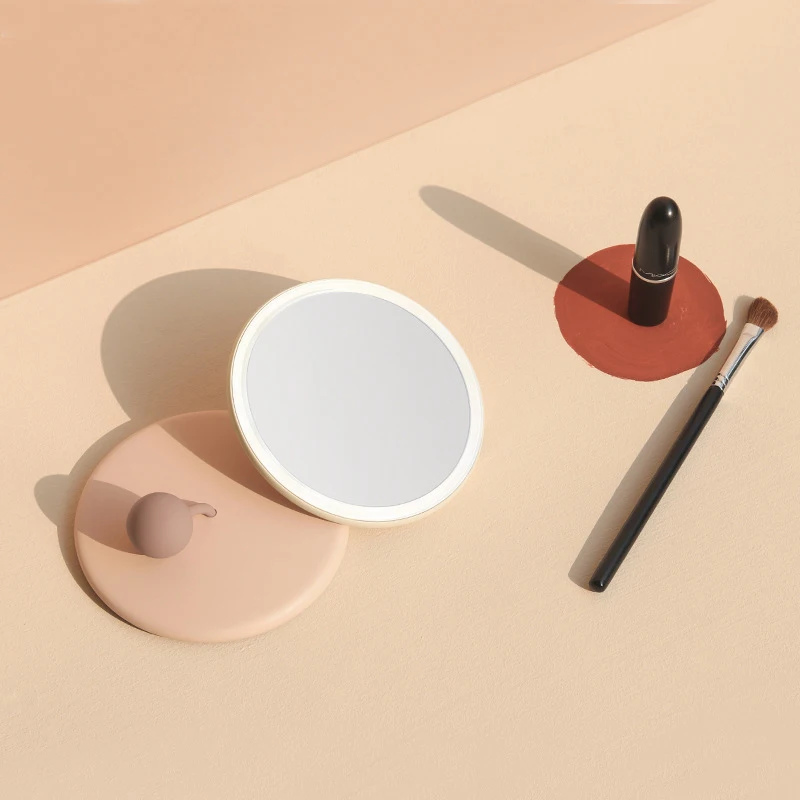Makeup Mirror With Led Light Mini Pocket Fill Light Portable Small