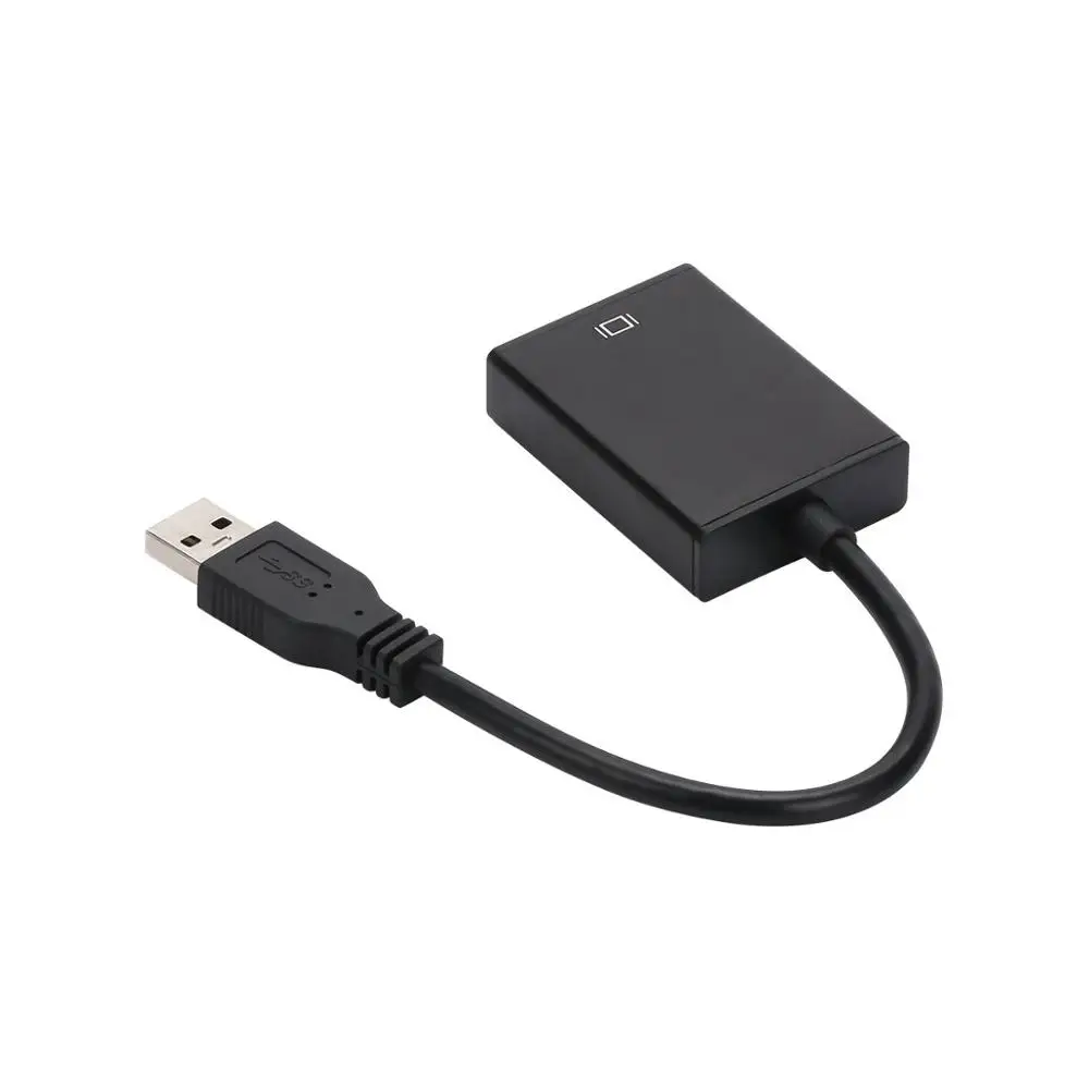 Супер скорость передачи USB 3,0 к HDMI аудио видео адаптер конвертер кабель подходит для Windows 7/8 PC Full HD 1080P Черный FS