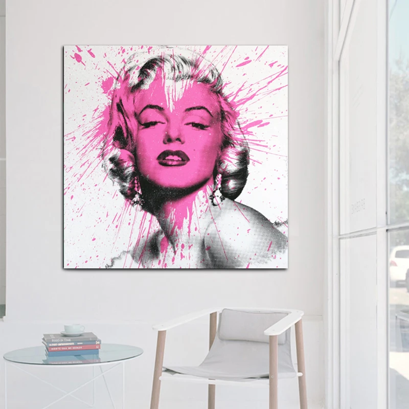 

RELIABLI ART Pop Art Marilyn Monroe Canvas Painting Modern Decorative Pictures For Living Room Wall Print Decoration NO FRAME