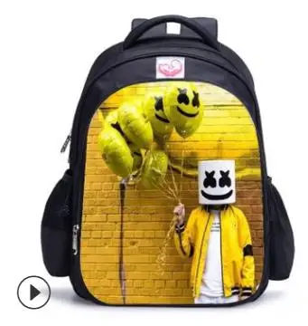 Модная милая детская школьная сумка, популярный рюкзак DJ Marshmello, школьные подарки для учеников начальной и средней школы - Цвет: picture color