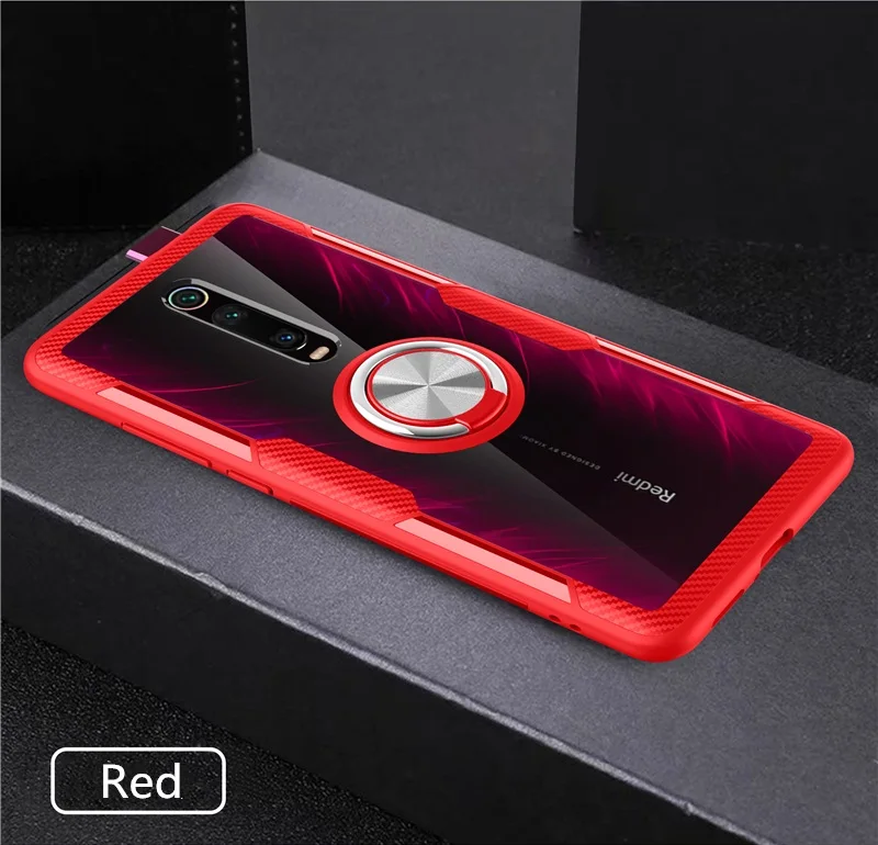 Для Xiaomi mi 9T красный mi K20 Pro Чехол прозрачный акриловый чехол Мягкий силиконовый чехол для Xiaomi mi 9T mi 9T Pro Fundas