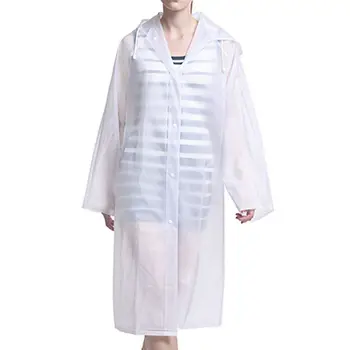 

Women Rainwear Men Rain Coat Transparent Raincoat NOT Disposable Waterproof Hooded Rain Cover impermeable Suit for fishing