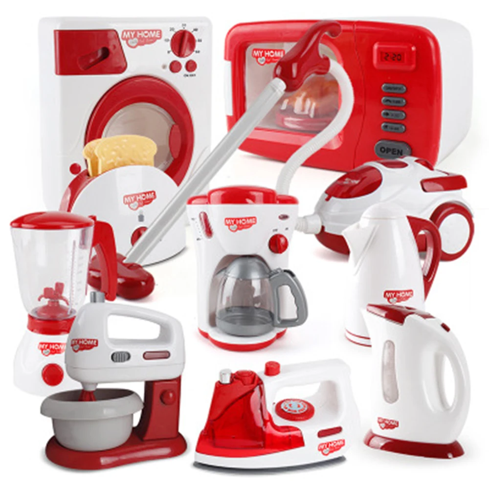 Children Pretend Play Kitchen Appliance Mixture  Juicer & Coffee Maker Set of 3 