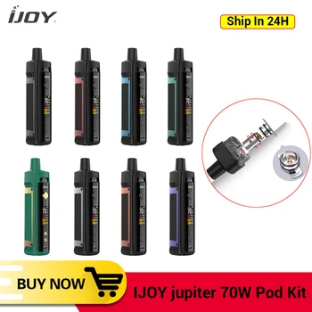 

IJOY Jupiter 70W Pod Kit 0.6/0.2ohm Mesh Coil RBA Coil with 5ml Pod Cartridge 0.96 inch Screen Vaporizer Vape Kit Vs Vinci X