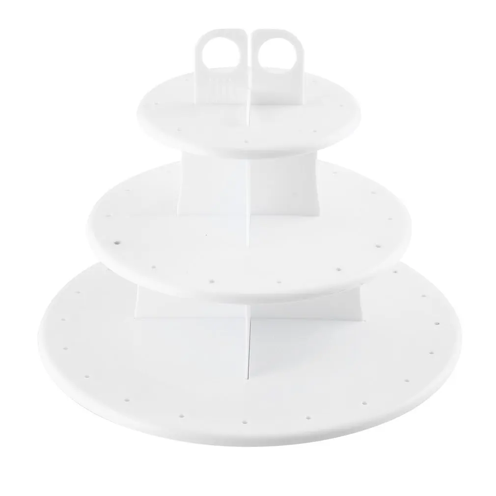 AMW Kitchen 3-Layer Cake Pop &amp Cupcake Stand Healthy Food Grade Plastic for Home Professional Use |