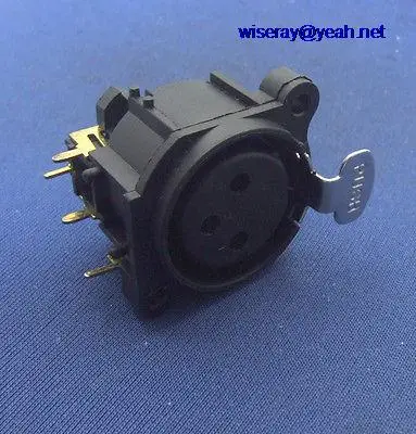 DHL/EMS 100 шт. замок XLR Женский Шасси 3Pin разъем панели для микрофона Guitar-A7