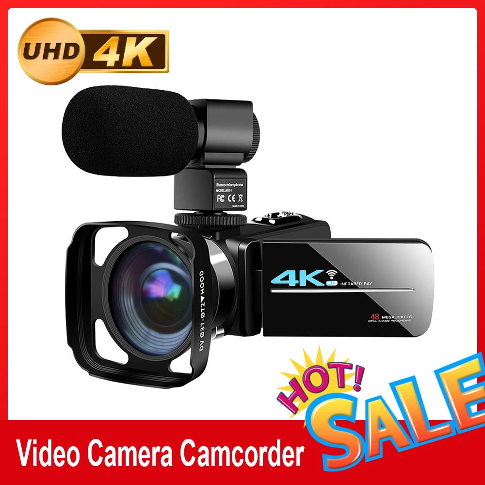 22 New Arrival 4k Video Camera Camcorder Webcam For Youtube 56mp Night Vision 270 Degree Rotation Touch Screen Handycam Consumer Camcorders Aliexpress