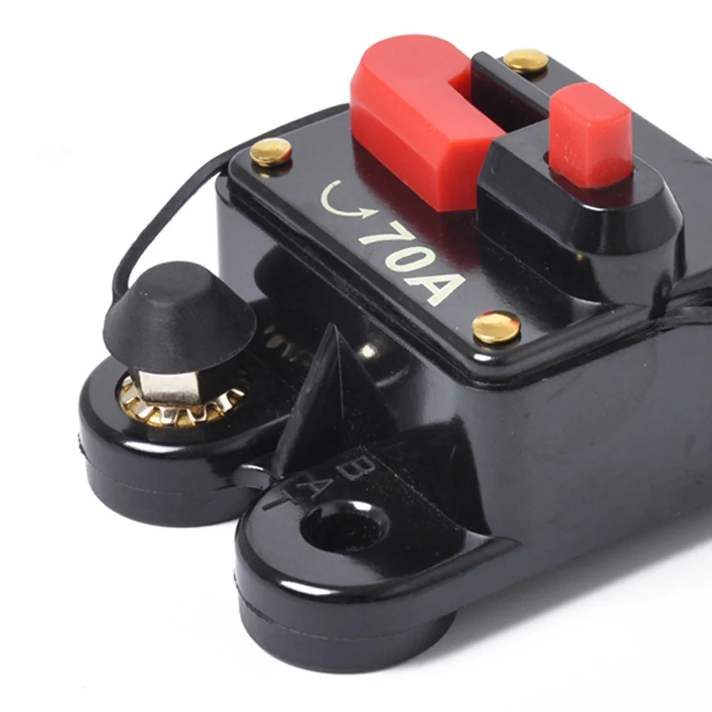 DC 12 V-24 V Универсальный Автомобильный морской аудио 70AMP держатель предохранителя выключателя переключателя сброса Overlord защиты