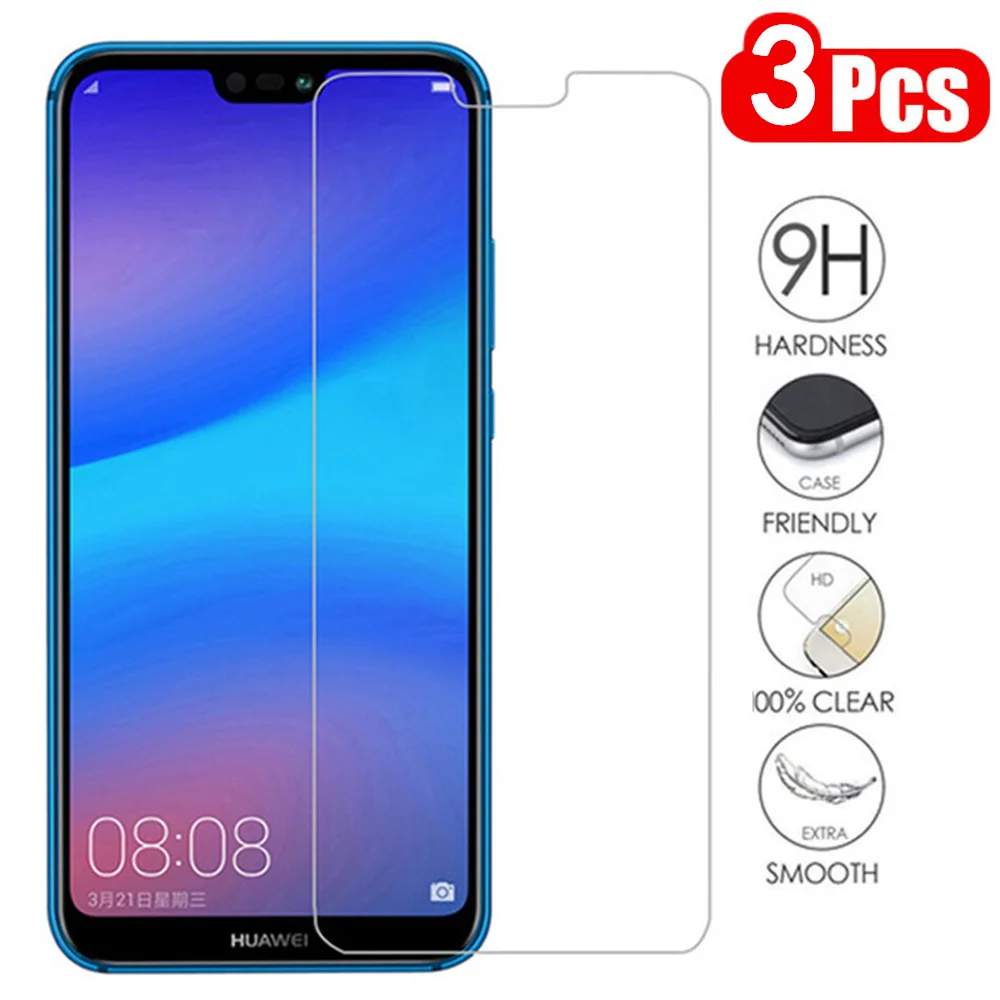 

3Pcs Tempered Glass on For Huawei P30 P20 Pro Y6 P Smart 2019 Mate 20 Lite Screen Protective Honor 8X 9 10 10i Huawei P30 Lite