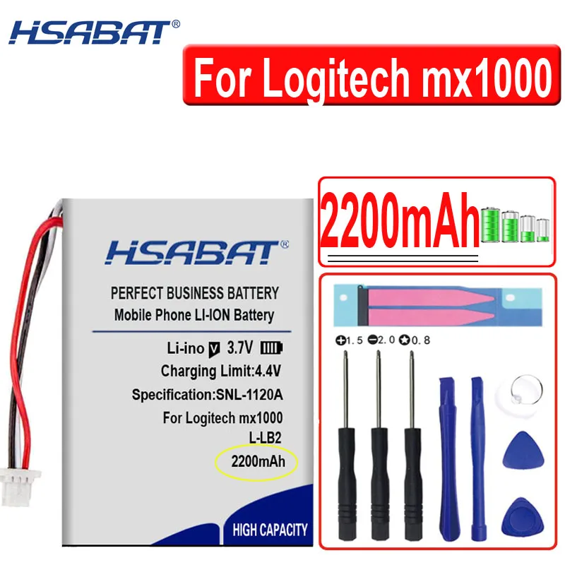 HSABAT 2200 мА/ч L-LB2 Батарея для Logitech mx1000 MX 1000 M-RAG97 беспроводная мышь | Электроника