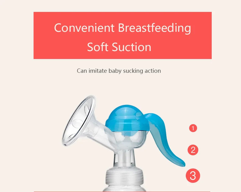 Piggy Carter Manual Breast Pump Painless Large Suction Pull Milk Maker Automatic Breast Pump Hand Pressing Type Milking Maker