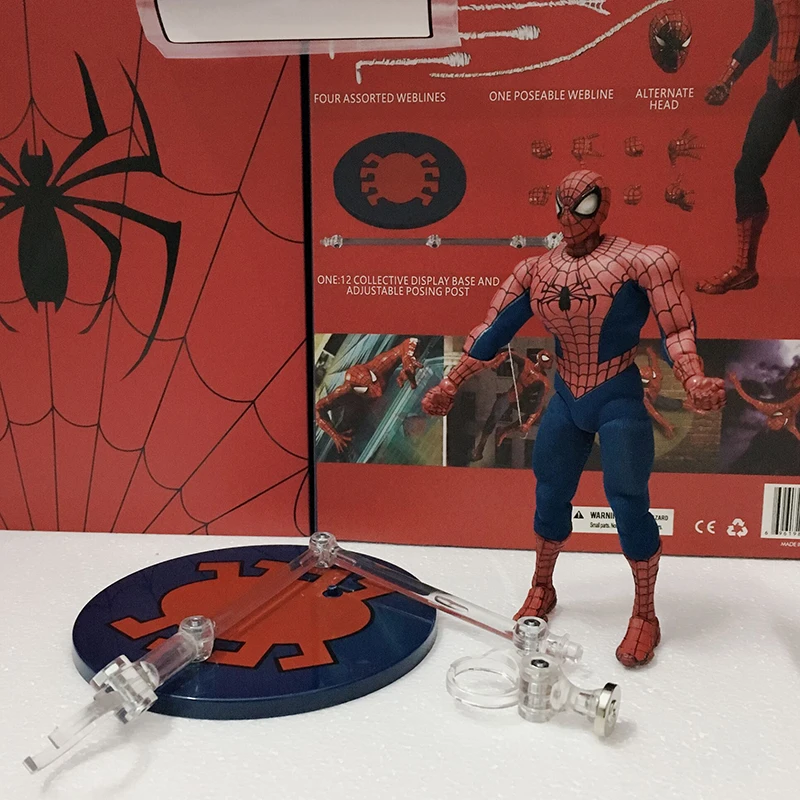 Mezco Marvel, Мстители, Человек-паук, один: 12, коллективные игры, фигурка, модель игрушки, кукла, подарок, 16 см