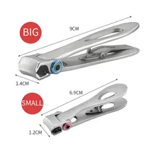 Черные Серебряные кусачки для ногтей из нержавеющей стали для ногтей