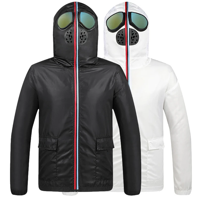 2020 Men Jacket Women Dustproof Coverall Male Casual Hooded thin Outwears Coat Overcoat Mens Solid Zipper Jackets punk jacket 2020 Men Jacket Women Dustproof Coverall Male Casual Hooded thin Outwears Coat Overcoat Mens Solid Zipper Jackets punk jacket