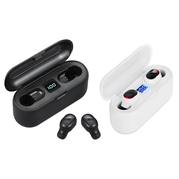 

M18A Bluetooth Headset, TWS Bluetooth 5.0 Digital Display In-Ear Sports Waterproof Wireless Bluetooth Headset