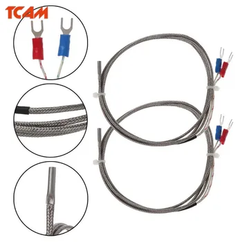 

3D Printer Part 2Pcs 1m K-Type 0 to 600 Degree Thermocouple Temperature Controller Sensor Probe 3x15x1000 drosphipping