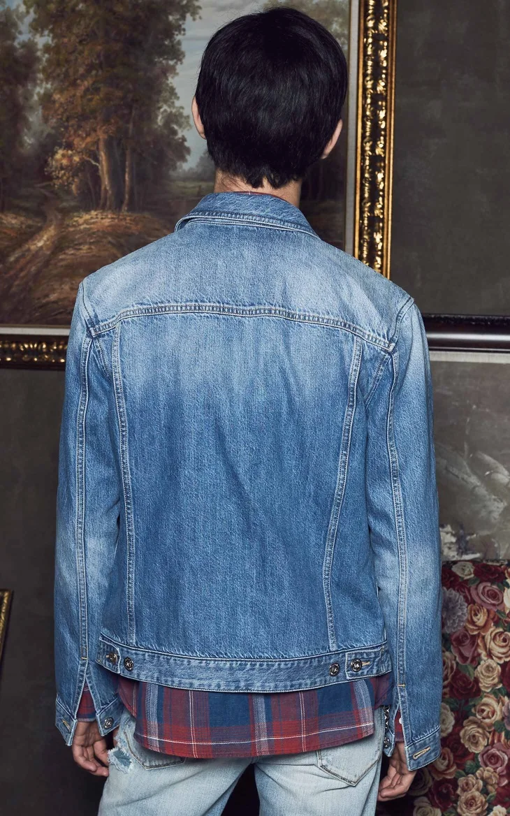 Jack Jones ретро джинсы джинсовая куртка пальто мужская| 218357521