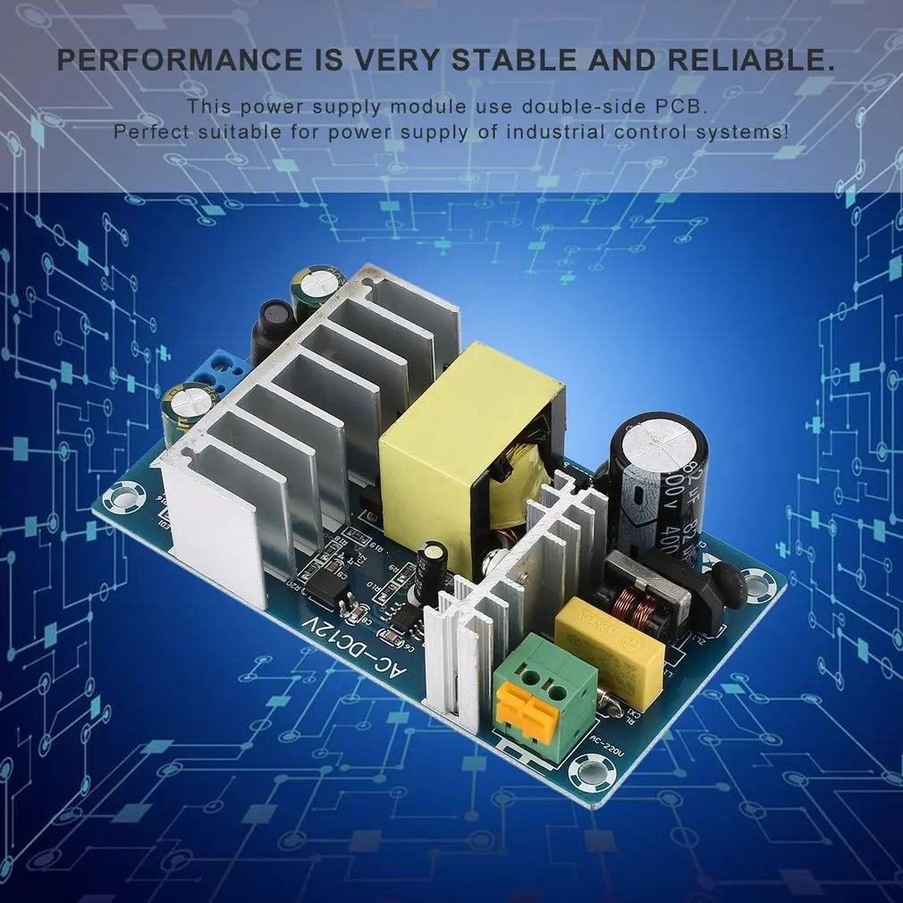 AC 85-265V переменного тока в постоянный 12В 8A 50/60Hz Питание доска профессиональная двухсторонняя PCB переключения Питание модуль