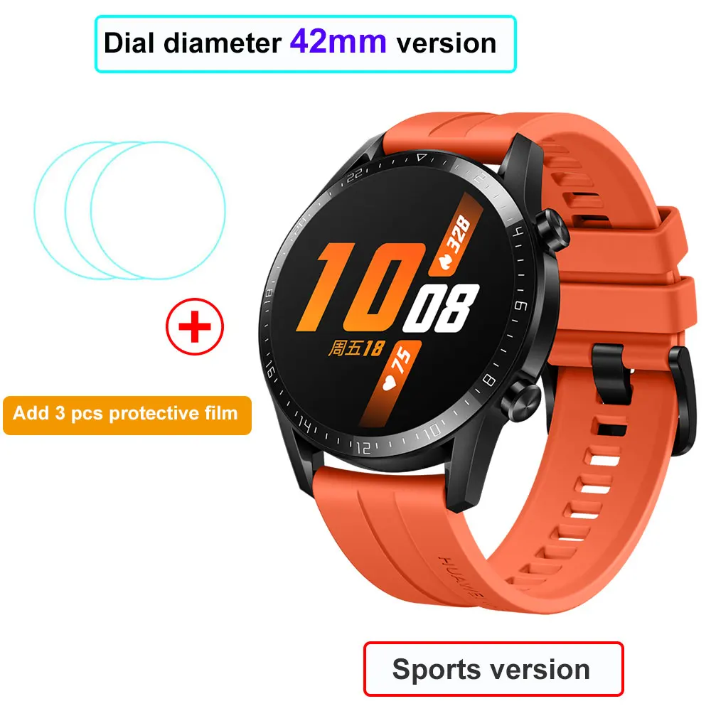 Huawei Watch GT/GT 2 Смарт-часы Bluetooth 5,1 может говорить о крови кислородный трекер Spo2 музыкальный плеер часы для Android IOS - Цвет: 42mmOrangemo