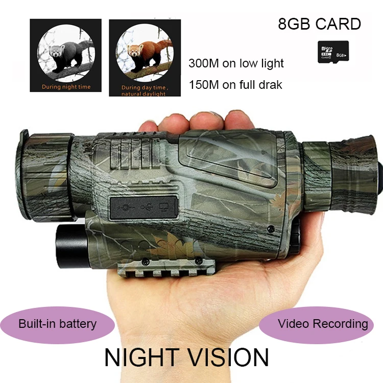 『Video Surveillance!!!』- P15S Night Vision Infrared Monocular Take
Photos and Videos Function 8G Card for Hunting Security Surveilla