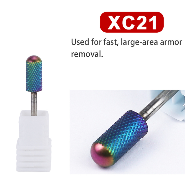 Milling Cutter For Manicure Rainbow Color Tungsten Steel Manicure Machine For Nail Drill Bits Tools Nail Accessories
