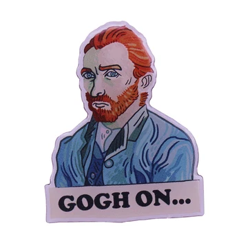 

Van Gogh badge fun pun art gift