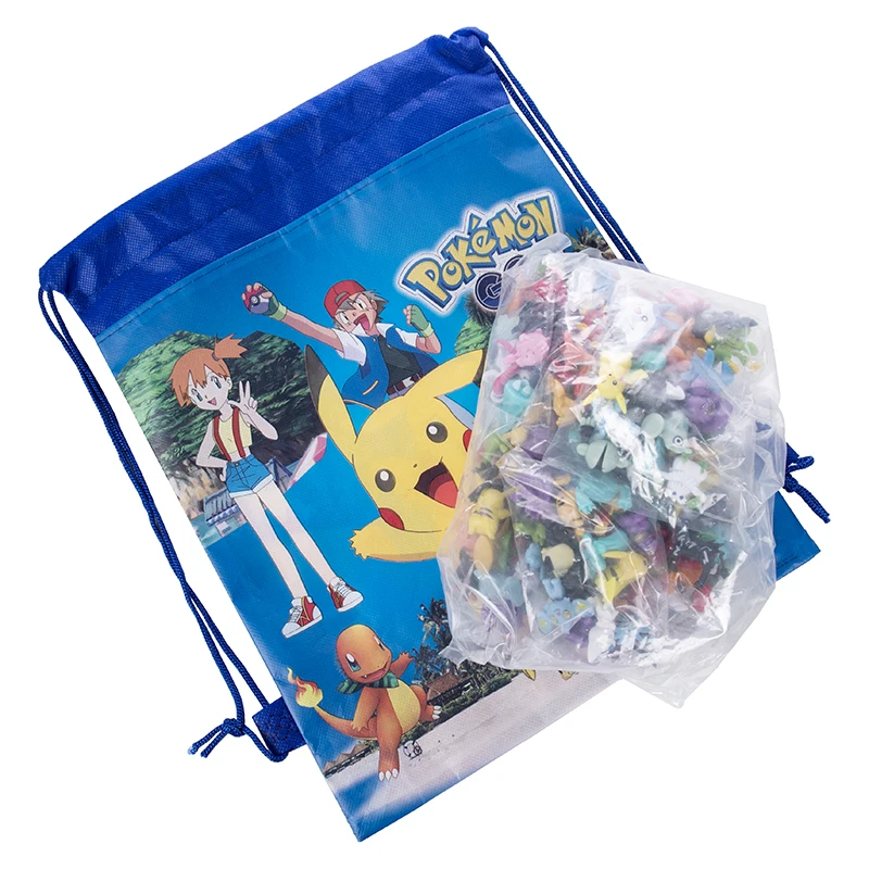 Pokemon Figures Model Lot Bulk Buy 24-144Pcs Different Styles Pikachu Anime Figure Dolls Kawaii Toys Gift Birthday Kids Give Bag 13