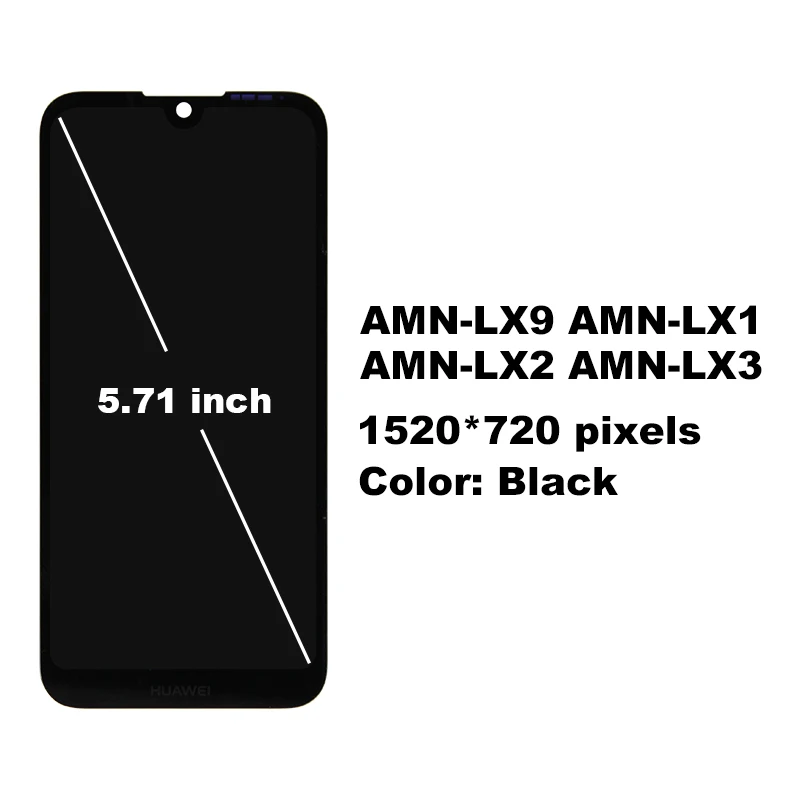 ЖК дисплей для Huawei Y5 2019 AMN LX9 LX1 LX2 LX3 с сенсорным экраном дигитайзер в сборе Honor 8S
