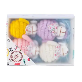 

1 Box of Cat Felt Toy Cute Cat Interactive Toy with Inner Catnip Pet Supplies