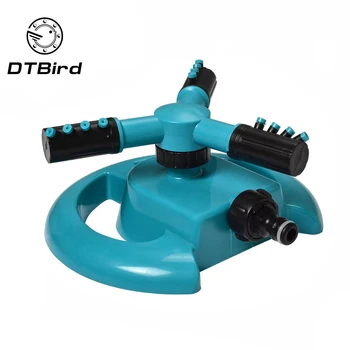 

Garden Water Sprinklers Automatic Watering Grass Lawn 360 Degree Fully 3 Nozzle Circle Rotating Irrigation Spray System