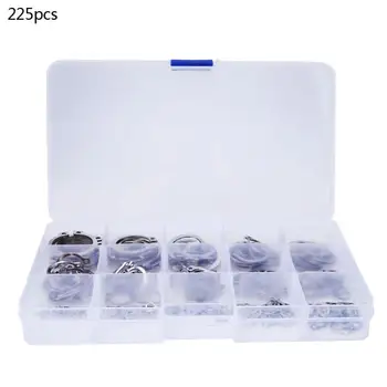 

225PCS 3~25 304 Stainless Steel Shaft Retaining Ring / Snap Ring / Circlip / Gasket