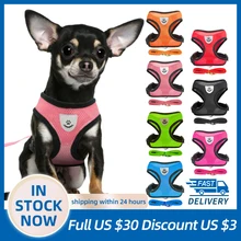 

Vest Walking Lead Leash Cat Dog Adjustable Harness Puppy Dogs Collar Soft Breathable Polyester Mesh Harness For Small Medium Pet