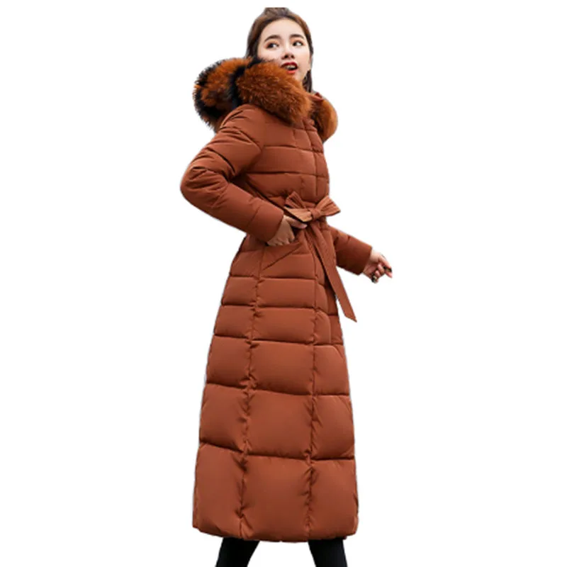 2019 длинное зимнее пальто женское модное повседневное плотное выше колена теплое