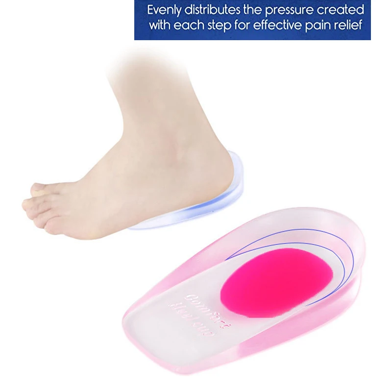 Men Women S Silicone Gel Heel Cups Shoe Inserts For Plantar Fasciitis Sore Heel Pain Bone Spur Achilles Pain Pad Fit In Any Shoe Insoles Aliexpress